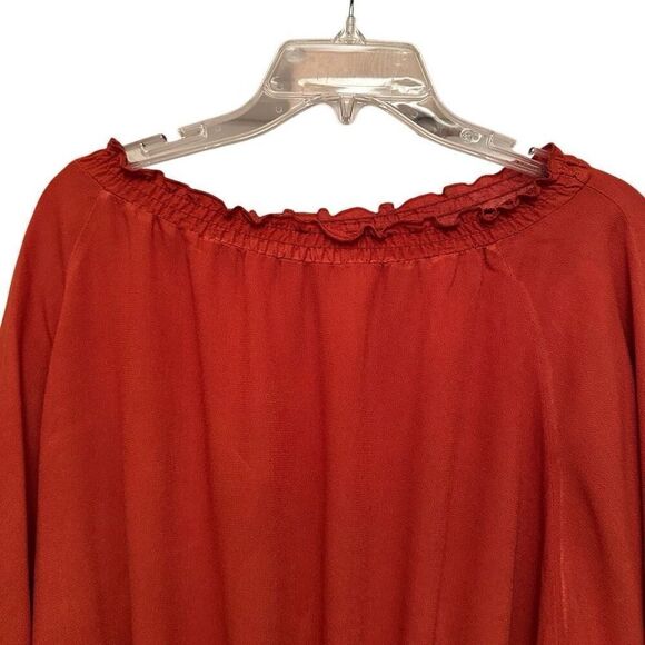 Mustard Seed burnt orange blouse - Picture 2 of 6